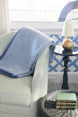 Harborview Herringbone Cornflower Blanket: Original