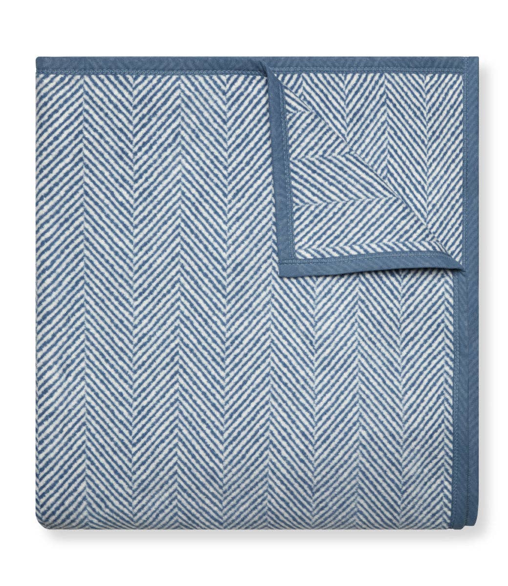 Harborview Herringbone Cornflower Blanket: Original